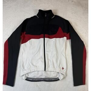 Womens Specialized Full Zip Cycling Jacket Red White Black Size Small